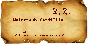 Weintraub Kamélia névjegykártya